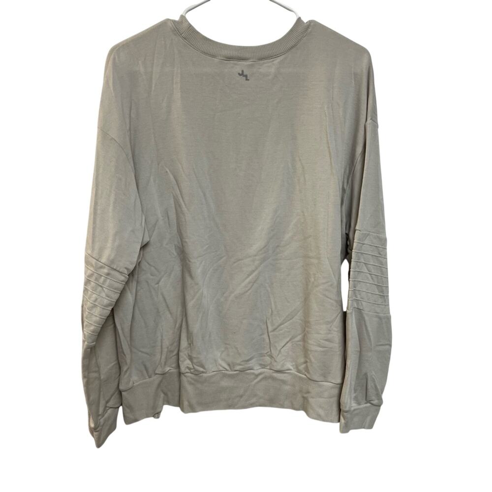JoyLab Pullover Sweatshirt Zipper Crewneck Bone White Loungewear Athletic XL - Picture 4 of 6